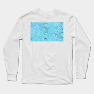 Marbled Paper Abstract : Melusina's Scream 2 ..Deeper Underwater Long Sleeve T-Shirt